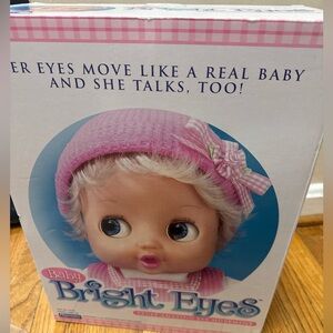 Rare Vintage 2003 Baby Bright Eyes Playmates Talking Doll
